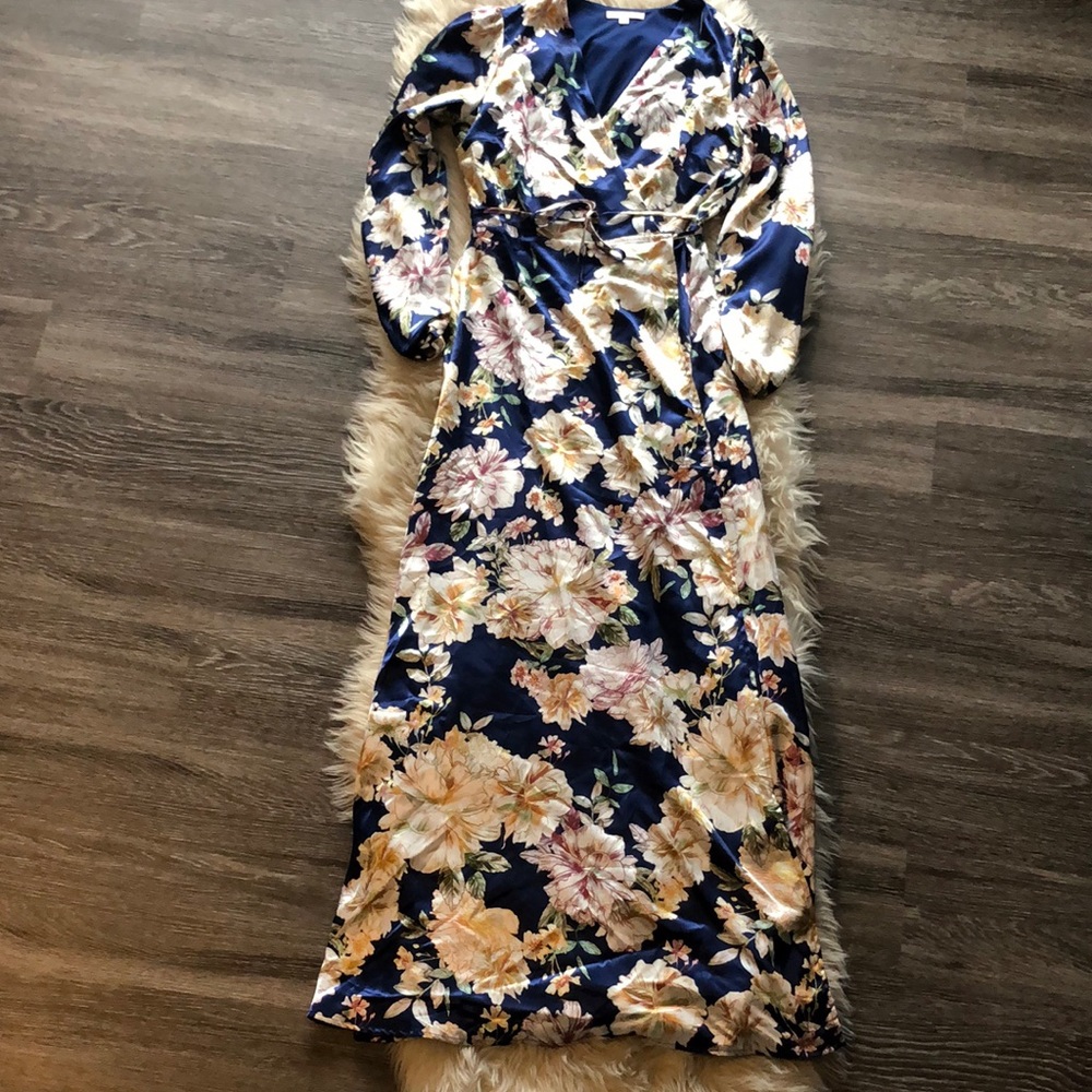 Floral Maxi Wrap Dress